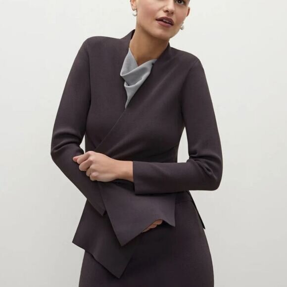 MM Lafleur The Woolf Jardigan Gray Size Large Knit Quiet Luxury - Picture 10 of 10